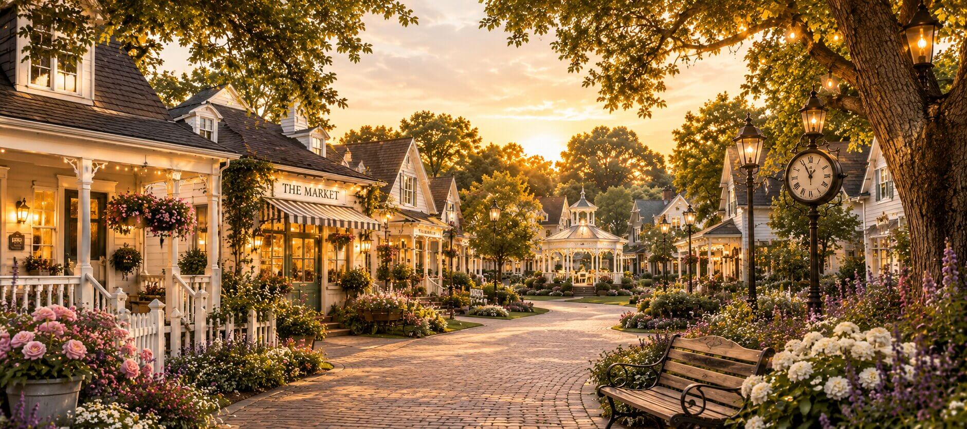 The Club Joy community at golden hour