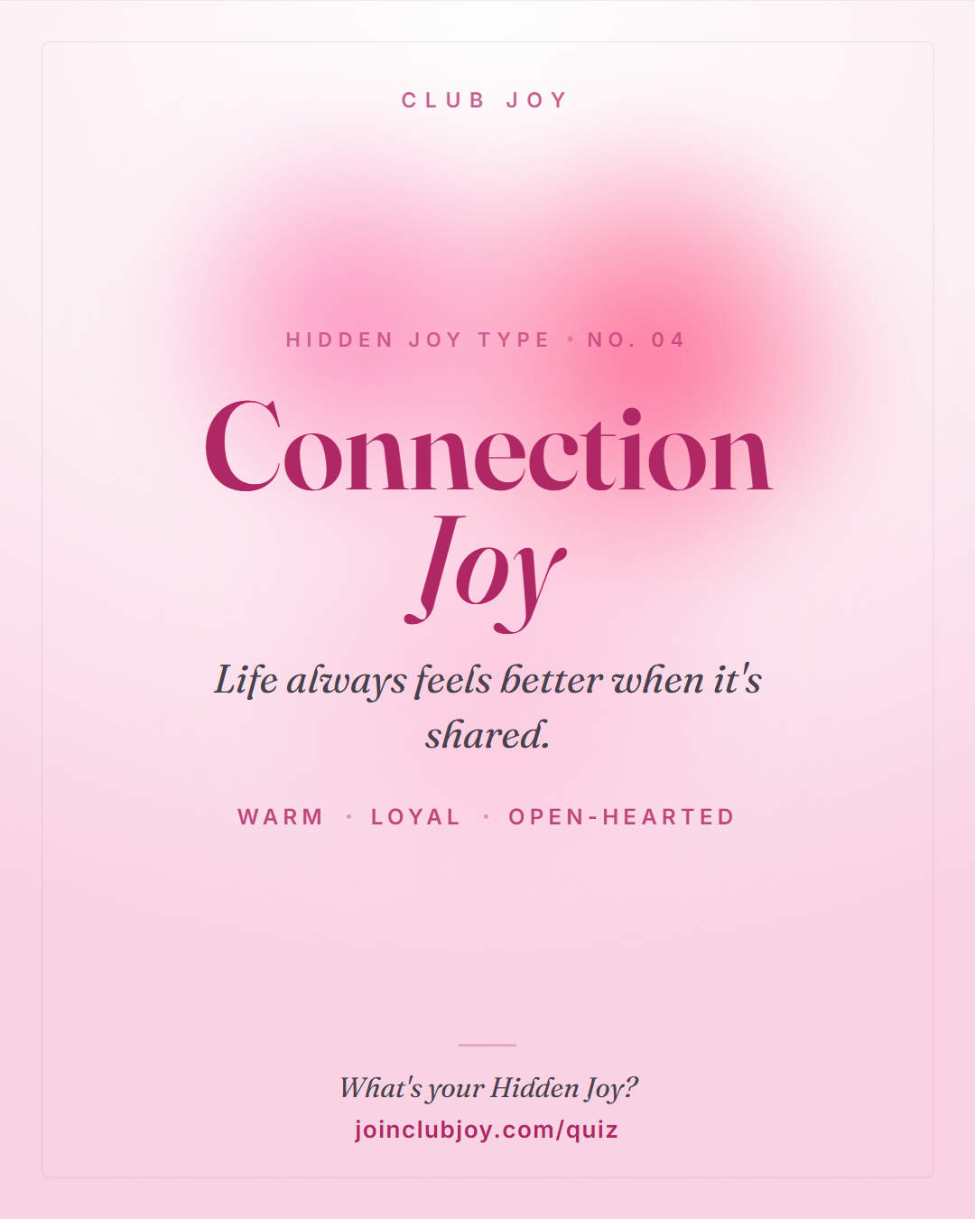 Connection Joy card from Club Joy